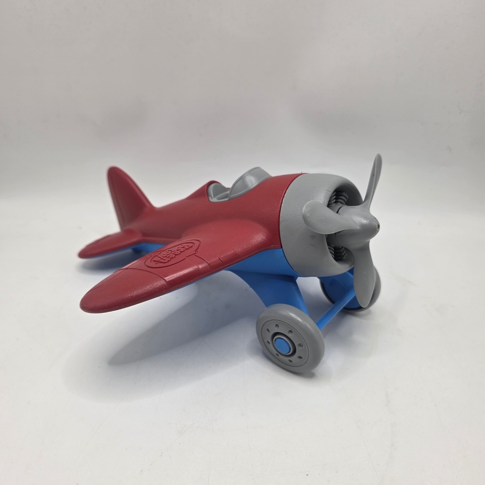 Green Toys Airplane Kids Red Blue‎ Recycled Plastic Prop Plane Eco Friendly USA